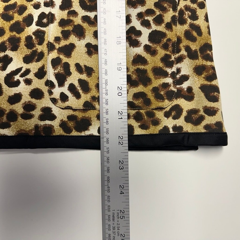 MONTEREY‎ BAY Tan Leopard Print Button Front Trimmed Jacket PM - Picture 10 of 10